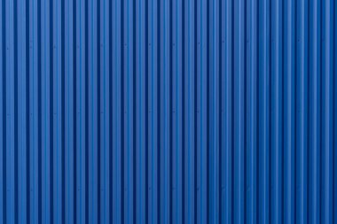 Çizgili mavi dalga çelik levha kargo konteynır hattı endüstri duvar dokusu arka plan için.