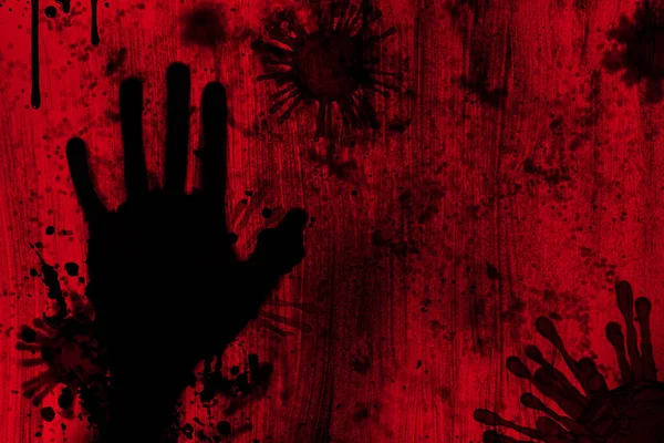 Кровь Пятна Крови Всплеск Тенью Руки Пыль Эффект Шума Выглядят — стоковое фото