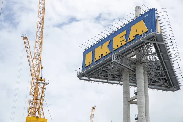 Ikea Largest Furniture Store Chain Sweden Construction Expand New Area — стоковое фото