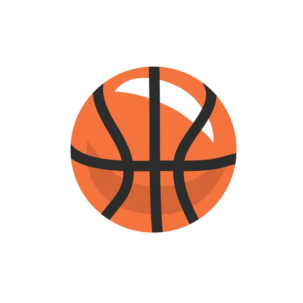 Ručně kreslený vektor abstraktní stock ikona ilustrace s jednoduchým basketbalovým míčem izolované na bílém pozadí — Stockový vektor