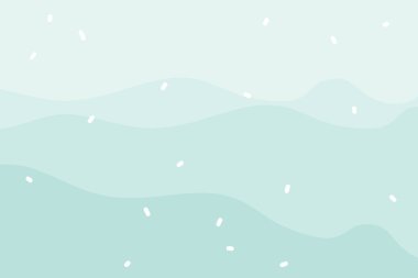 El çizimi vektör stoku soyut grafik çizimi mavi deniz dalgaları deniz altı sahnesi ile fotokopi alanı arka planda izole edilmiş