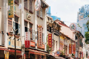 Chinatown ve merkezi iş bölgesi Singapur