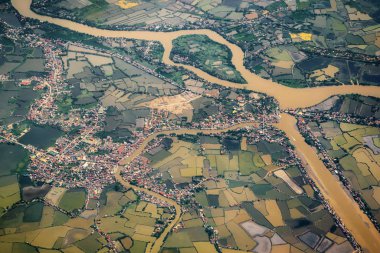 Pirinç çeltikile hava manzarası, Filipinler