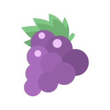 Üzüm, kazanan kombinasyonu slot makinesidir renk vektör simgesi. Düz tasarım