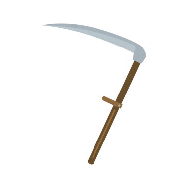 Tırpan ölüm renk vektör simgesi. Düz tasarım