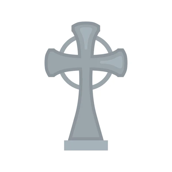 Значок Вектора Цвета Могилы Плоский Дизайн — стоковый вектор