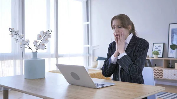 Wondering Woman in Shock at Work, Astonished