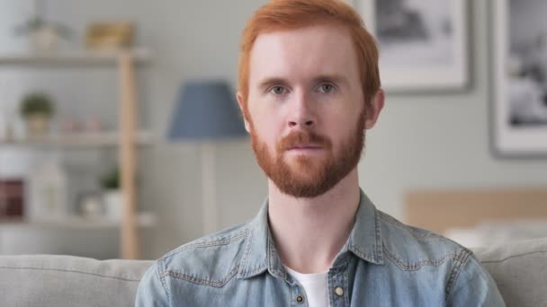 Retrato Del Hombre Sonriente Mirando Cámara — Vídeos de Stock