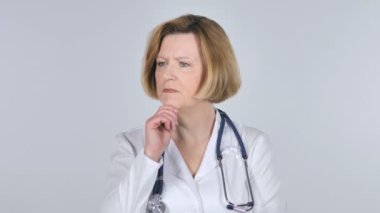 Düşünme, beyin fırtınası eski doktor portresi
