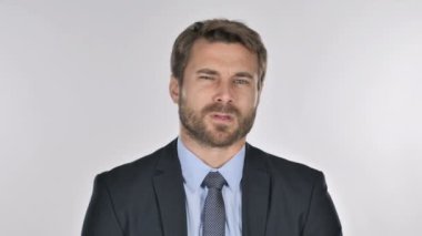 İşadamı el hareketi ret, ret portresi