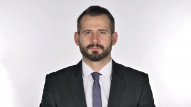 Reddet, kafa sallayarak sakal işadamı portresi inkar