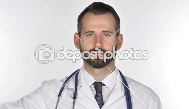 Başparmak aşağı el hareketi Doktor portresi