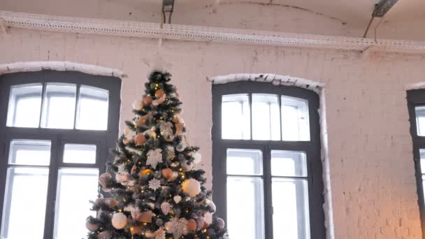 Decorazione Dell Albero Natale Festival Capodanno — Video Stock