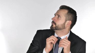 Şaşkın ve sorunları korkuyor sakal işadamı