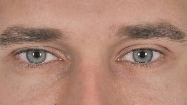 Close Up of Blinking Eyes of Business
