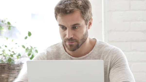 Creative Designer Reading Laptop Work — Stock Photo, Image