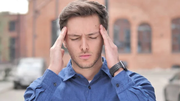 Headache, Stressed Young Man Feeling Uncomfortable