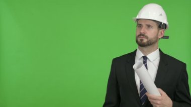 Chroma Key karşı Parmak ile işaret Blueprint ile Mühendis