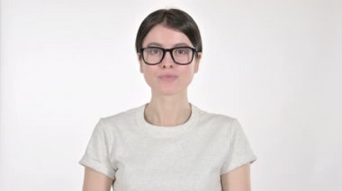 Genç Kadın Hayır Diyor Parmak Beyazların Arkasında