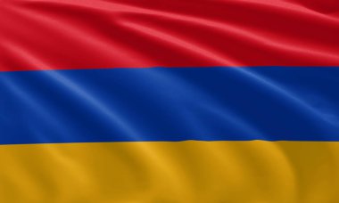 Ermenistan bayrağını sallayarak. Ermenistan bayrak sembolleri