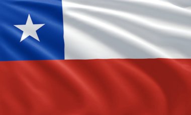 Şili bayrağını dalgalandırın. Şili 'nin bayrak sembolleri