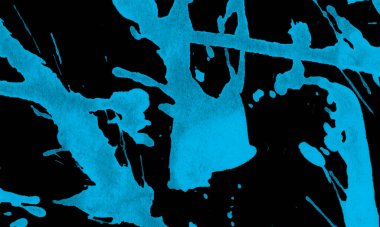 Mavi mürekkep sıçramasını işleyin. Grunge sıçrıyor. Soyut arkaplan. Grunge metin pankartları