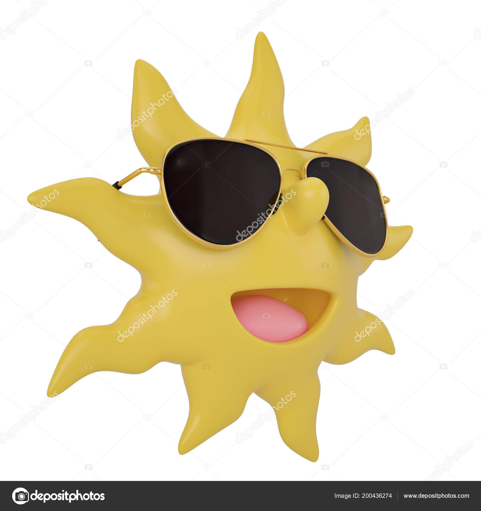 漫画の太陽ホワイト バック グラウンド イラストを分離 ストック写真