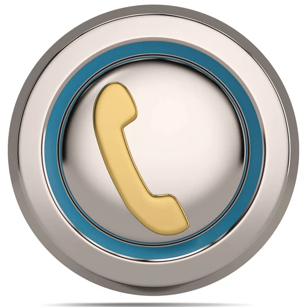 Telefon Ikonu Izolovaných Bílém Pozadí Obrázek — Stock fotografie