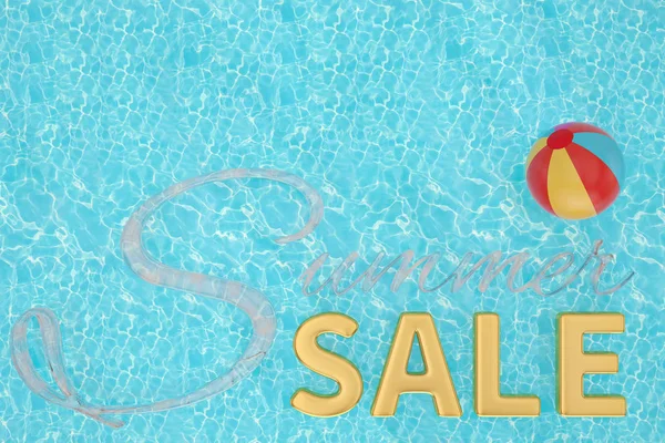 Summer Sale Ball Blue Water Illustration — Stock Photo, Image