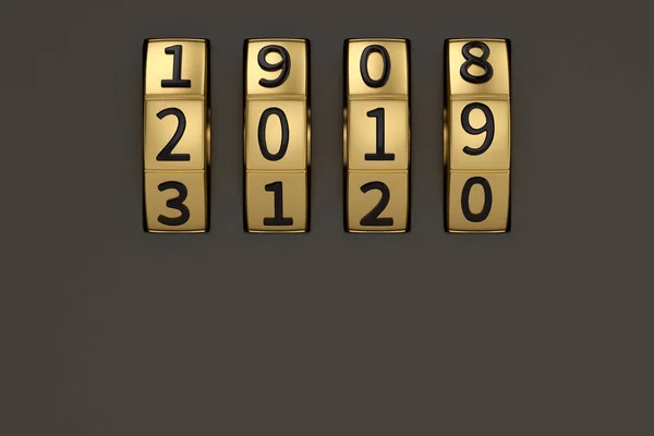 Creatief Nieuwjaar Concept Combinatie Num Lock Illustratie — Stockfoto