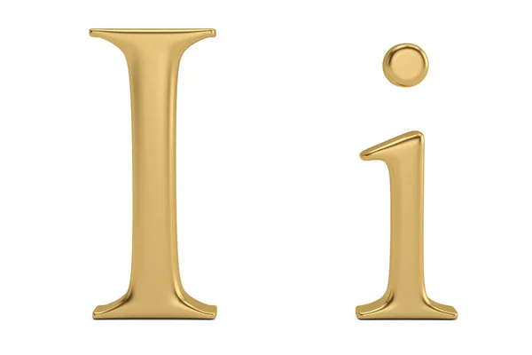 Gold Metall Alphabet Isoliert Auf Weißem Hintergrund Illustration — Stockfoto