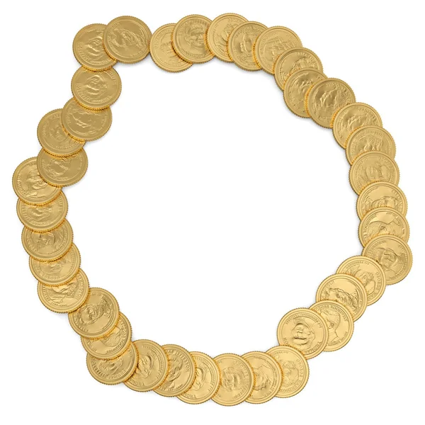 altın beyaz arka plan üzerinde 3d illüstrasyon izole.