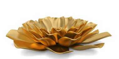 3B çiçek beyaz arka plan üzerinde 3d illüstrasyon izole.