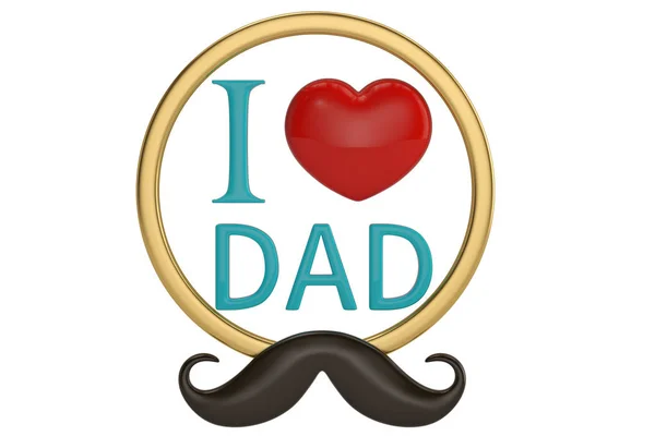 Love Dad Day Sign Isolated White Background Illustration — стоковое фото