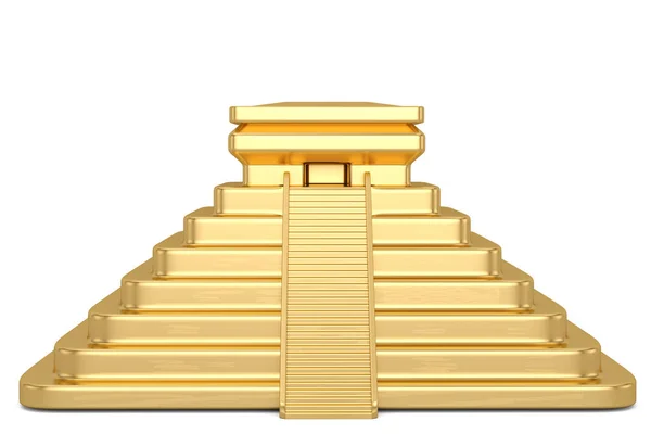 Złote Piramidy Białym Tle Ilustracji Tle — Zdjęcie stockowe