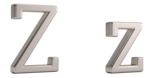Stahl Metall Alphabet Isoliert Auf Weißem Hintergrund Illustration — Stockfoto
