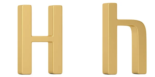 Gold Metall Alphabet Isoliert Auf Weißem Hintergrund Illustration — Stockfoto