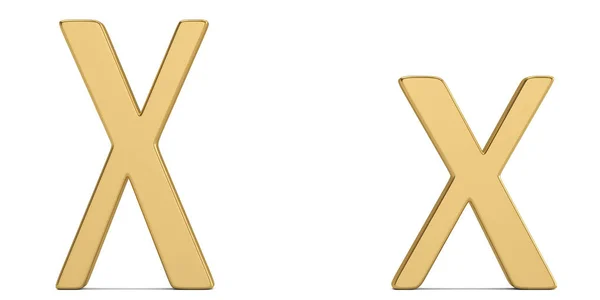 Gold Metal Alphabet Isolated White Background Illustration — Stock Photo, Image