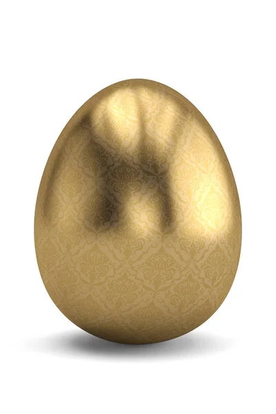 白色背景下的金蛋3D — 图库照片