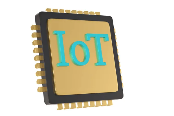 Una Cpu Con Símbolo Iot Internet Las Cosas Concepto Ilustración —  Fotos de Stock