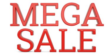 Beyaz arka plan üzerinde 3d illüstrasyon izole Mage satışı metin.