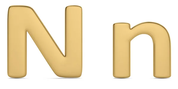 Buchstabe Aus Gold Solidem Alphabet Isoliert Auf Weißem Hintergrund Illustration — Stockfoto