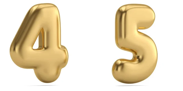 Ziffern Und Aus Gold Solidem Alphabet Isoliert Auf Weißem Hintergrund — Stockfoto