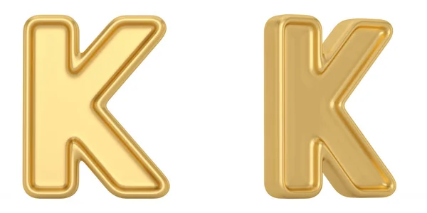 Buchstabe Aus Gold Massivem Alphabet Isoliert Auf Weißem Hintergrund Illustration — Stockfoto