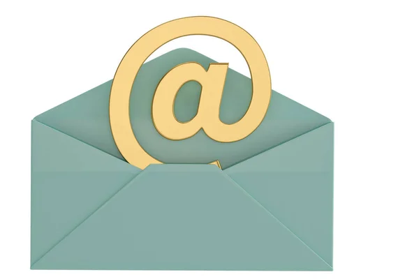 Symbol Mailu Dopisem Izolovaných Bílém Pozadí Obrázek — Stock fotografie