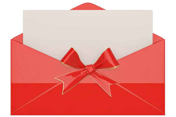 Red Mail Bow Isolated White Background Illustration — Stock Photo, Image