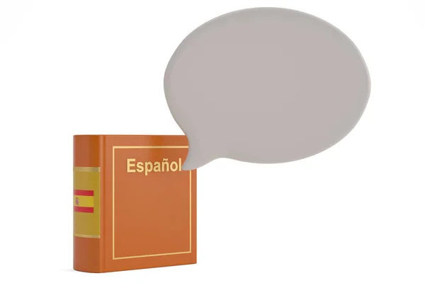 Sprechblase Und Sprachbuch Isoliert Auf Weißem Hintergrund Illustration — Stockfoto