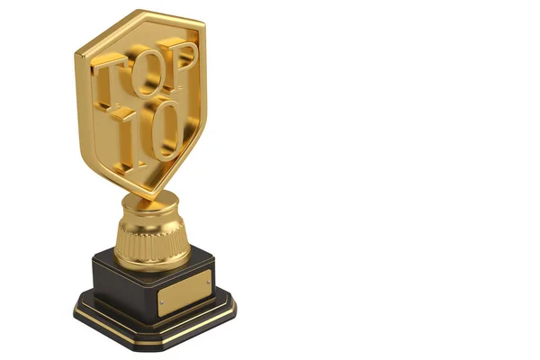 Top Trophy Isolated White Background Illustration — Stock Photo, Image