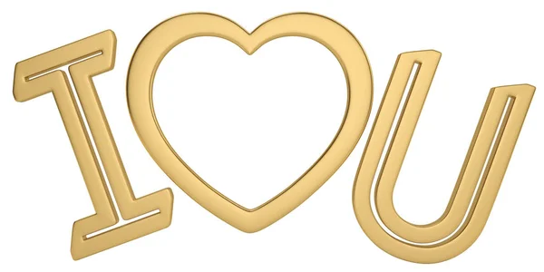 Love You Heart Background Illustration — Stock Photo, Image
