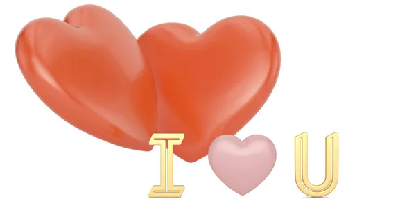 Love You Hearts Background Illustration — Stock Photo, Image